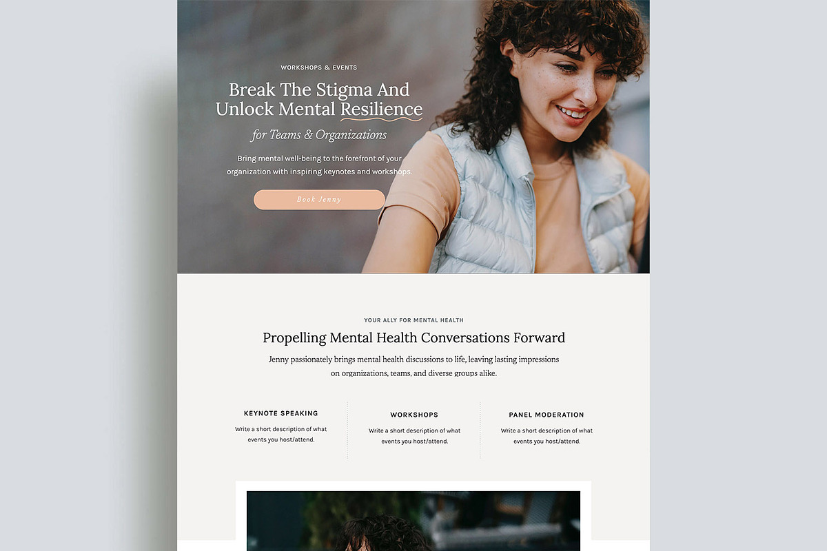 Jenny - Author Website Template, a WordPress Template by K Design Co. Shop (Photo 2 of 6)