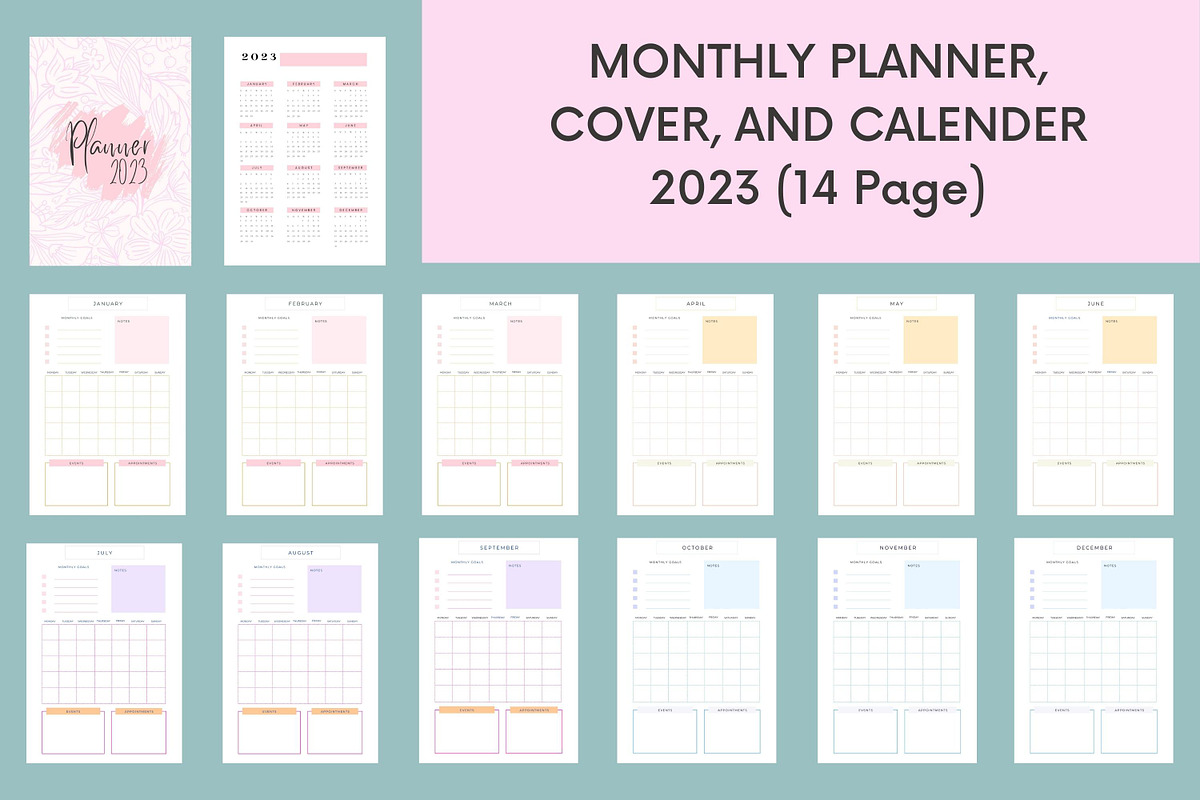 Planner Canva Templates Bundle, a Flyer Template by Oskar Wantopi (Photo 2 of 14)
