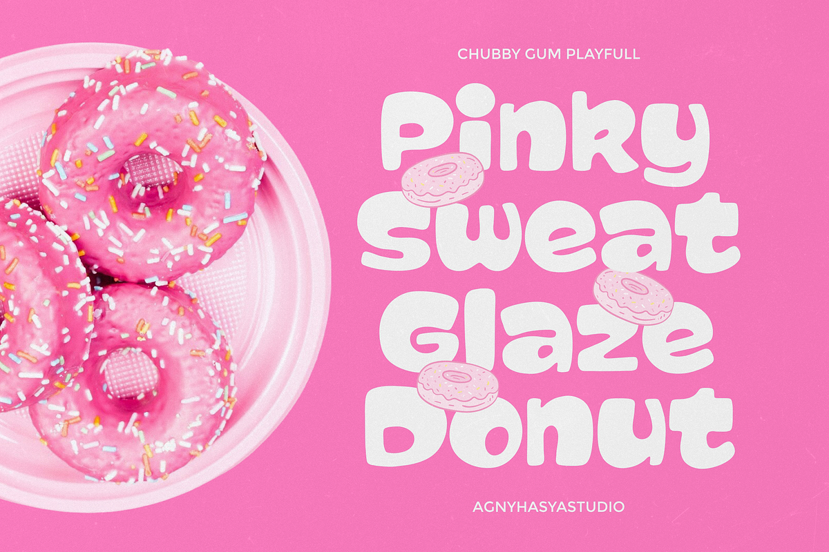 Chubby Gum - A Playful Chunky Font, a Sans Serif Font by agnyhasyastudio (Photo 9 of 15)