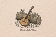 Music of the moss illustration, an Object Illustration by Vectorlina (Thumbnail 1 of 4)