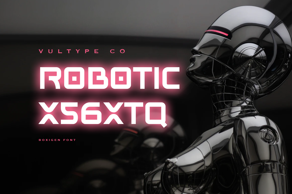 Boxigen - Futuristic Tech Font, a Sans Serif Font by Vultype Co. (Photo 3 of 9)