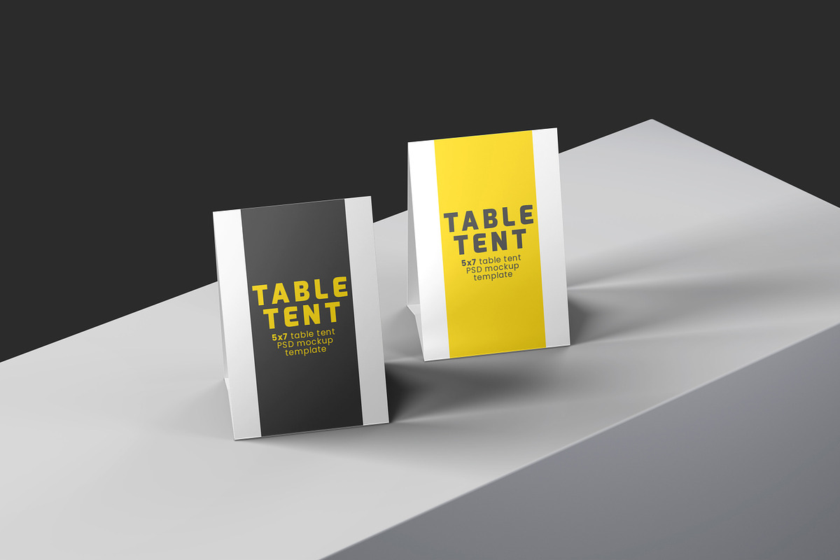 Table Tent Mockup Set, a Print Template by Modern Studio (Photo 4 of 8)