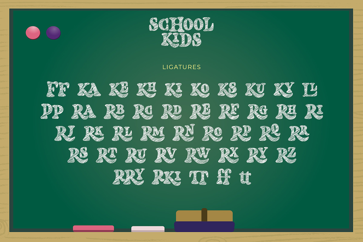 School Kids - Cute Chalk Font, a Serif Font by Airotype (Photo 8 of 9)