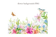 Lilies watercolor set, an Illustration by MitrushovaArt (Thumbnail 5 of 14)