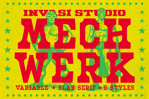 Mechwerk – Slab Serif Family, a Slab Serif Font by Invasi Studio
