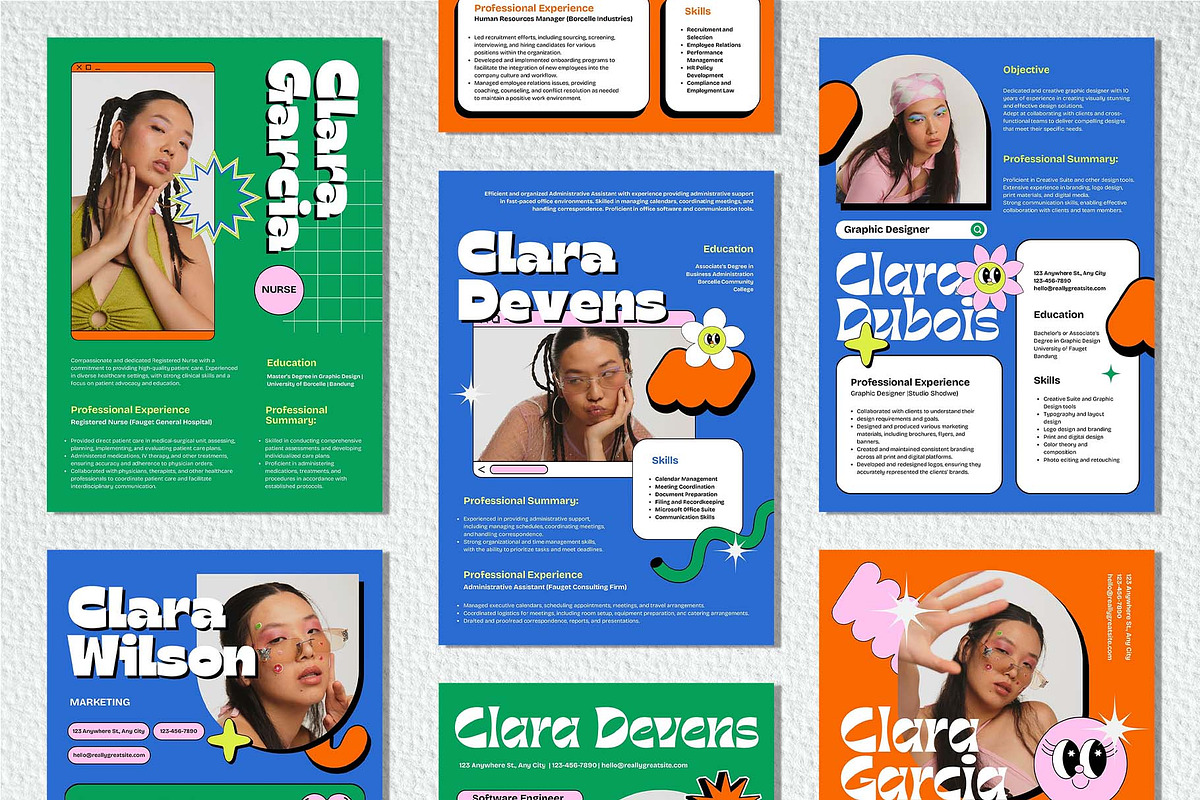 Clara - Resume Template Pack, a Resume Template by Invisual Studio (Photo 3 of 7)