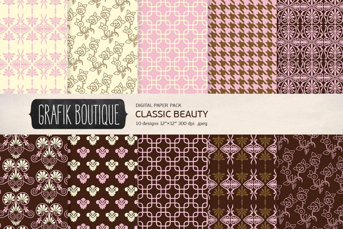 Classic pattern digital ornament