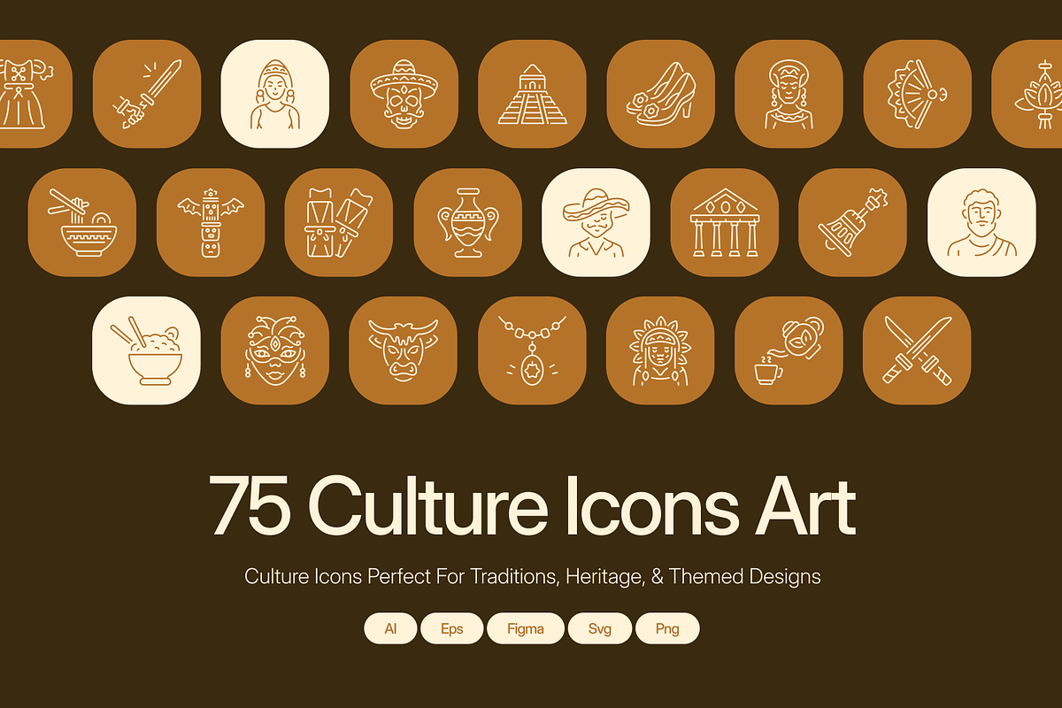 Culture Icon Art Set, an Outline Icon by Prosymbols (Photo 1 of 7)