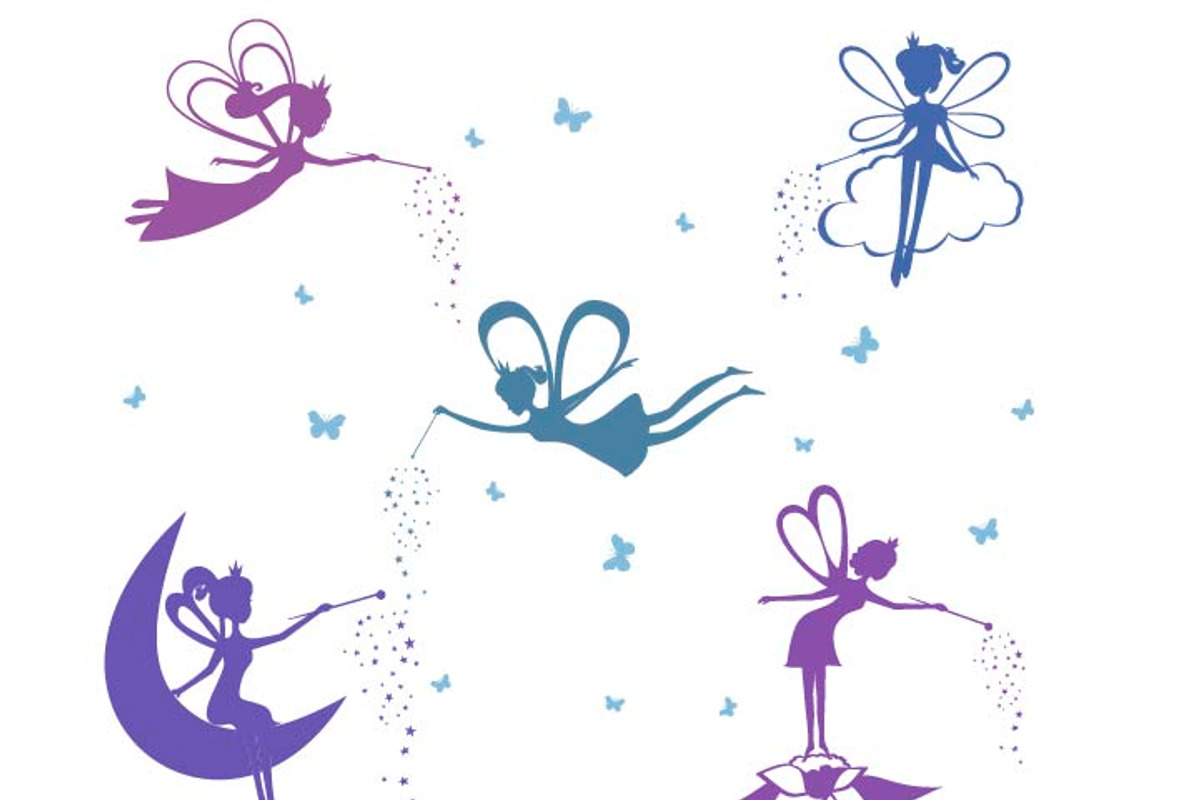 Cartoon Fairies Silhouette, an Illustration by Svetlana Voloshina (Photo 1 of 7)