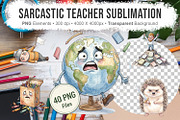 Sarcastic Teacher Sublimation, a Decorative Illustration by Artnoy (Thumbnail 1 of 18)