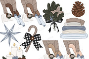 Cozy Season Clipart, a Seasonal Illustration by GlamArtZhanna (Thumbnail 2 of 6)