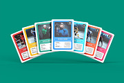 Trading Cards Mockup v3 - 8 views, an Advertising Mockup by Illusiongraphic (Thumbnail 6 of 18)