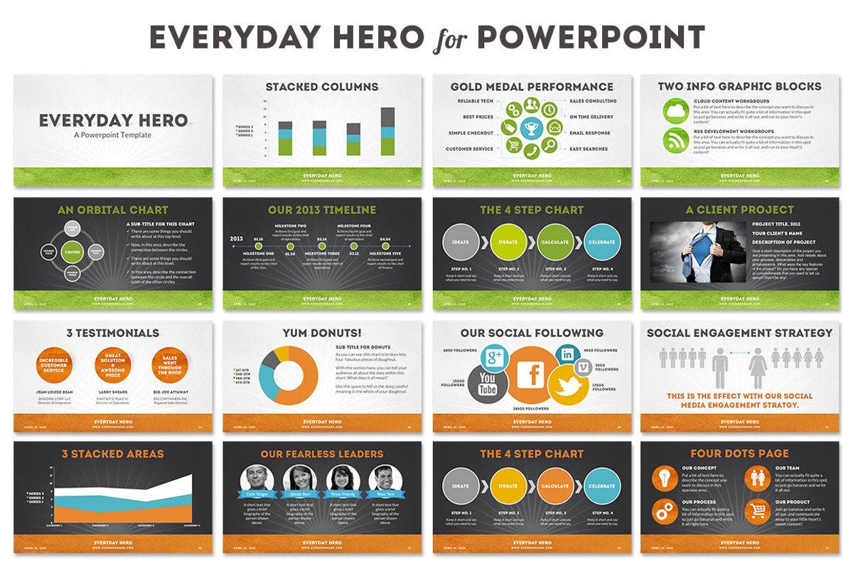 Everyday Hero Powerpoint HD Template, a Presentation Template by Blixa 6 Studios (Photo 4 of 10)