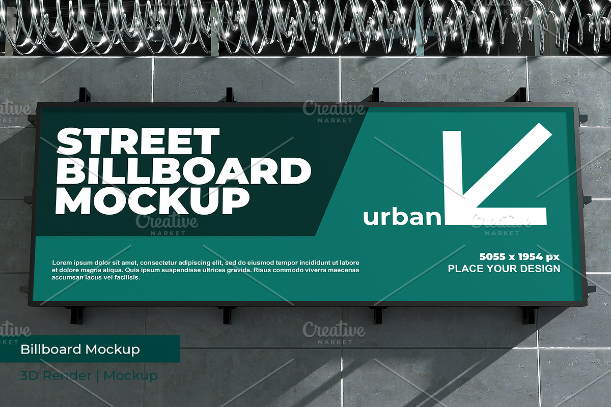 Billboard Mockup | 3D Rendering, an Advertising Mockup by mrfauzi (Photo 2 of 11)