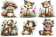 Whimsical Summer Woodland Animal Cli, an Illustration by DreamPrint404 (Thumbnail 4 of 4)