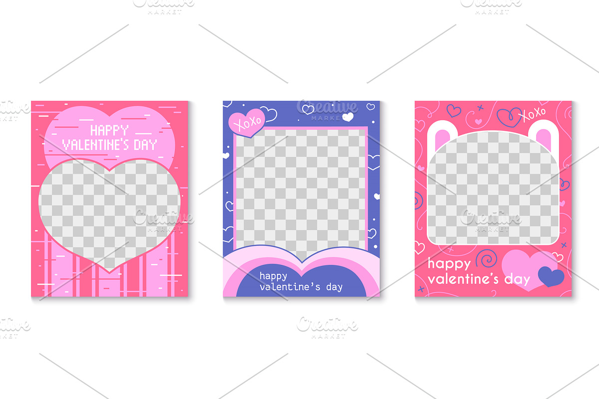 Valentine Day social media frame, an Illustration by art PVP - market