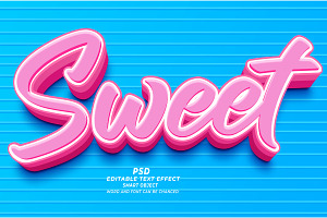 PSD Sweet Editable Text Effect