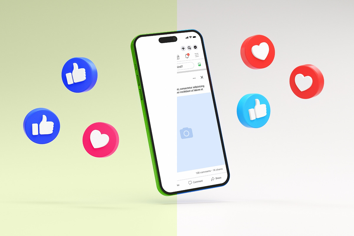 Facebook Post Mockup, an iPhone Mockup by TandemStock (Photo 3 of 4)