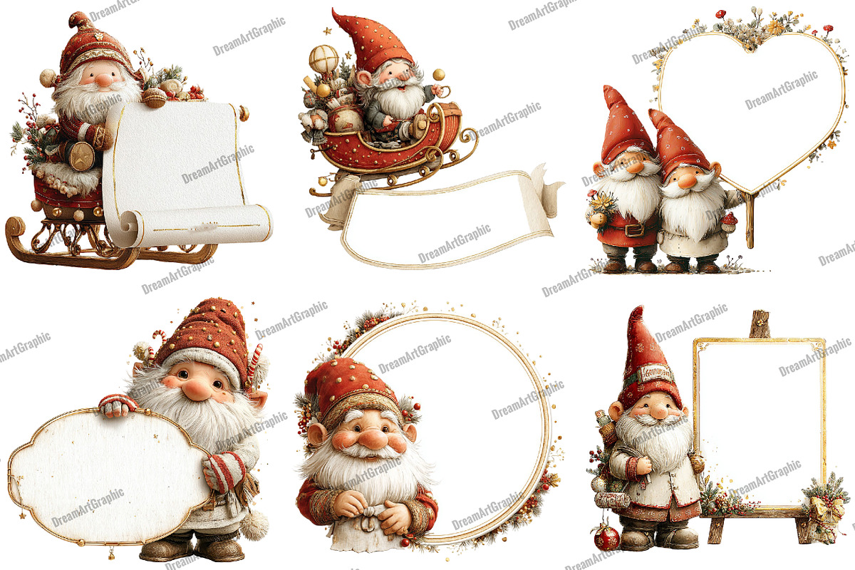 Christmas Gnome Poster Template, an Illustration by DreamArtGraphic (Photo 3 of 4)