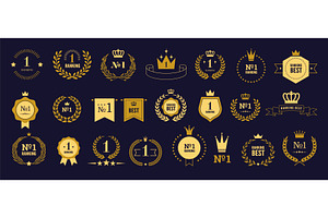 Award badges. Bestseller medals, an Object Illustration by Onyx