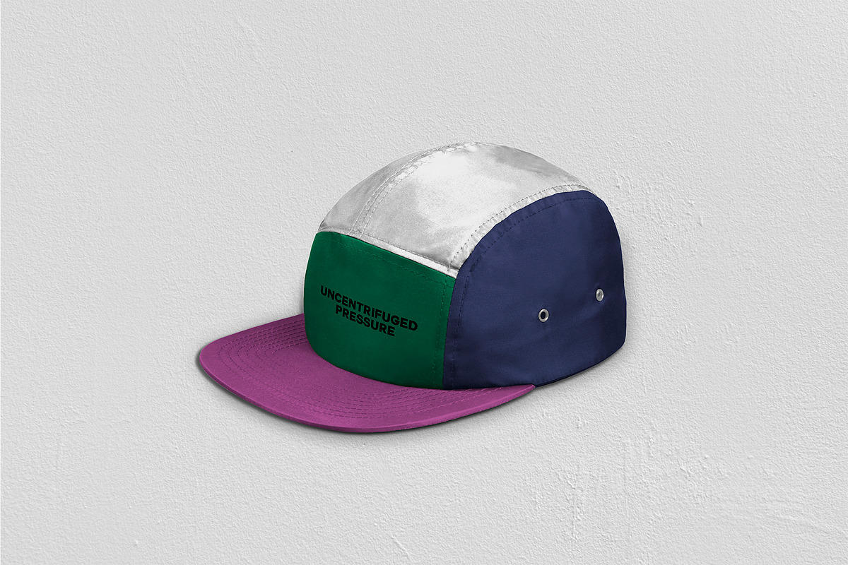Five Panels Mockup, a Hat Mockup by Uncentrifuged Pressure (Photo 3 of 6)