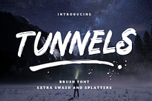 Tunnels Brush Font (Extras)