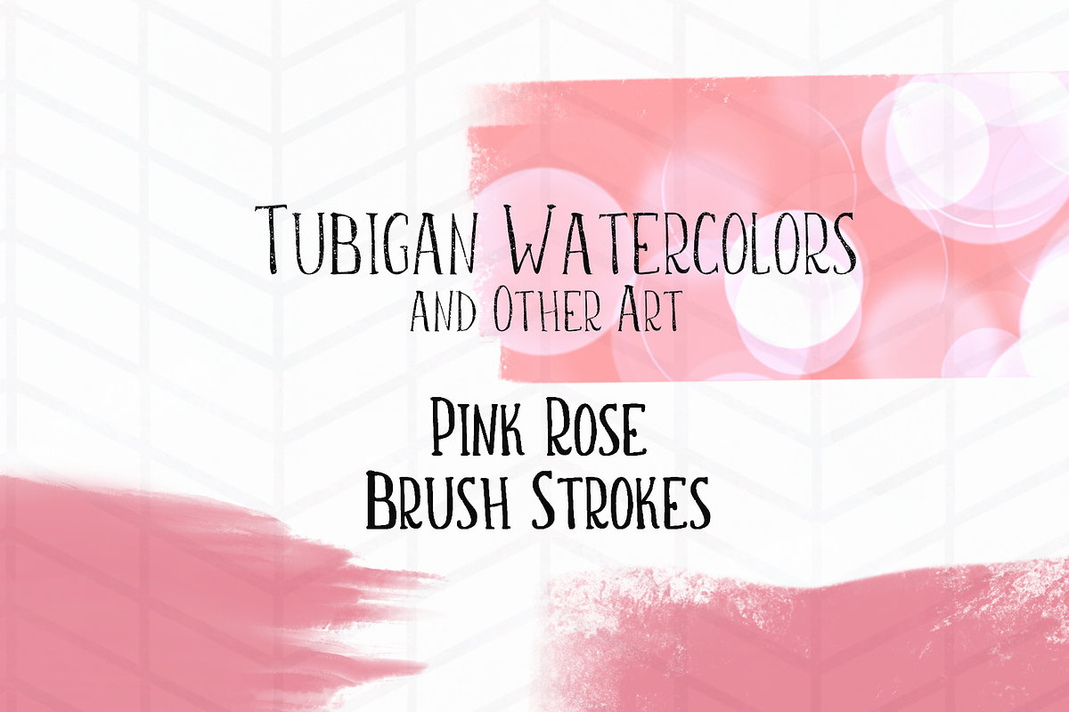 12 Brush Strokes - 6 Teal and 6 Rose, a Texture Illustration by Tubigan Art (Photo 3 of 7)