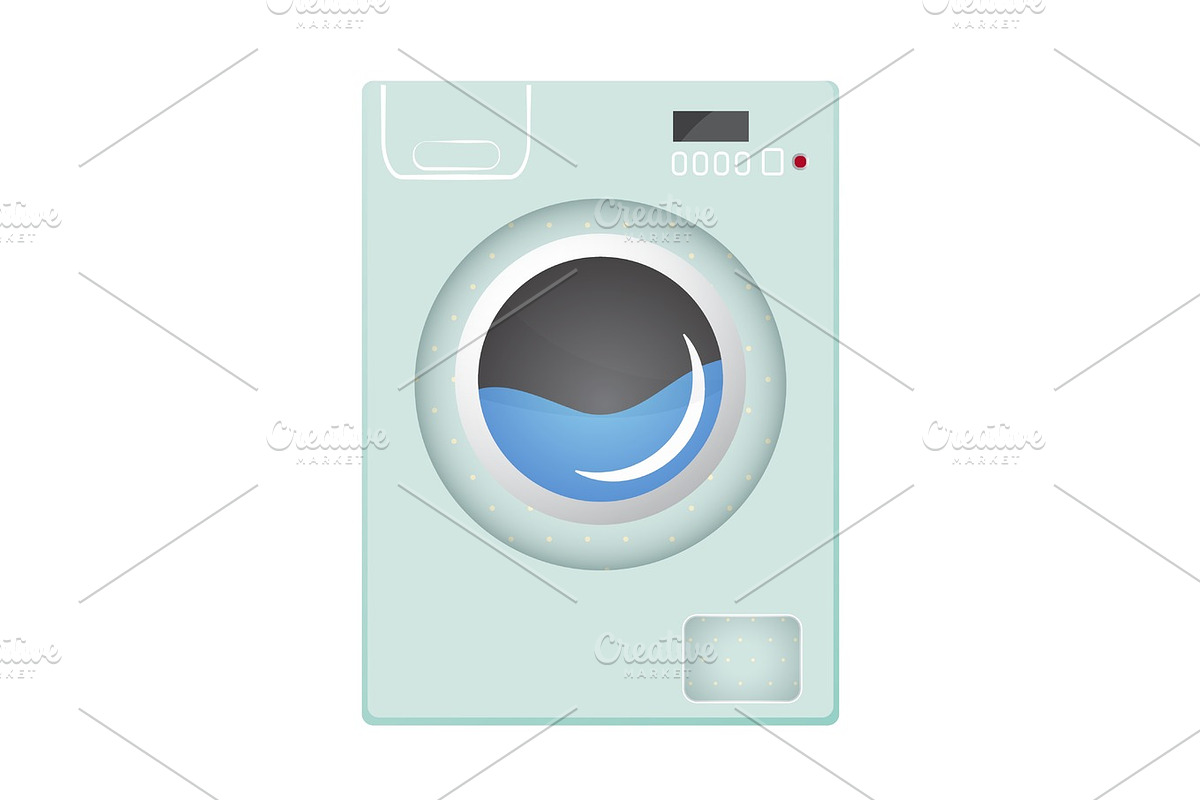 Washing machine Flat style vector illustration., an Object Graphic by aliona..almazova