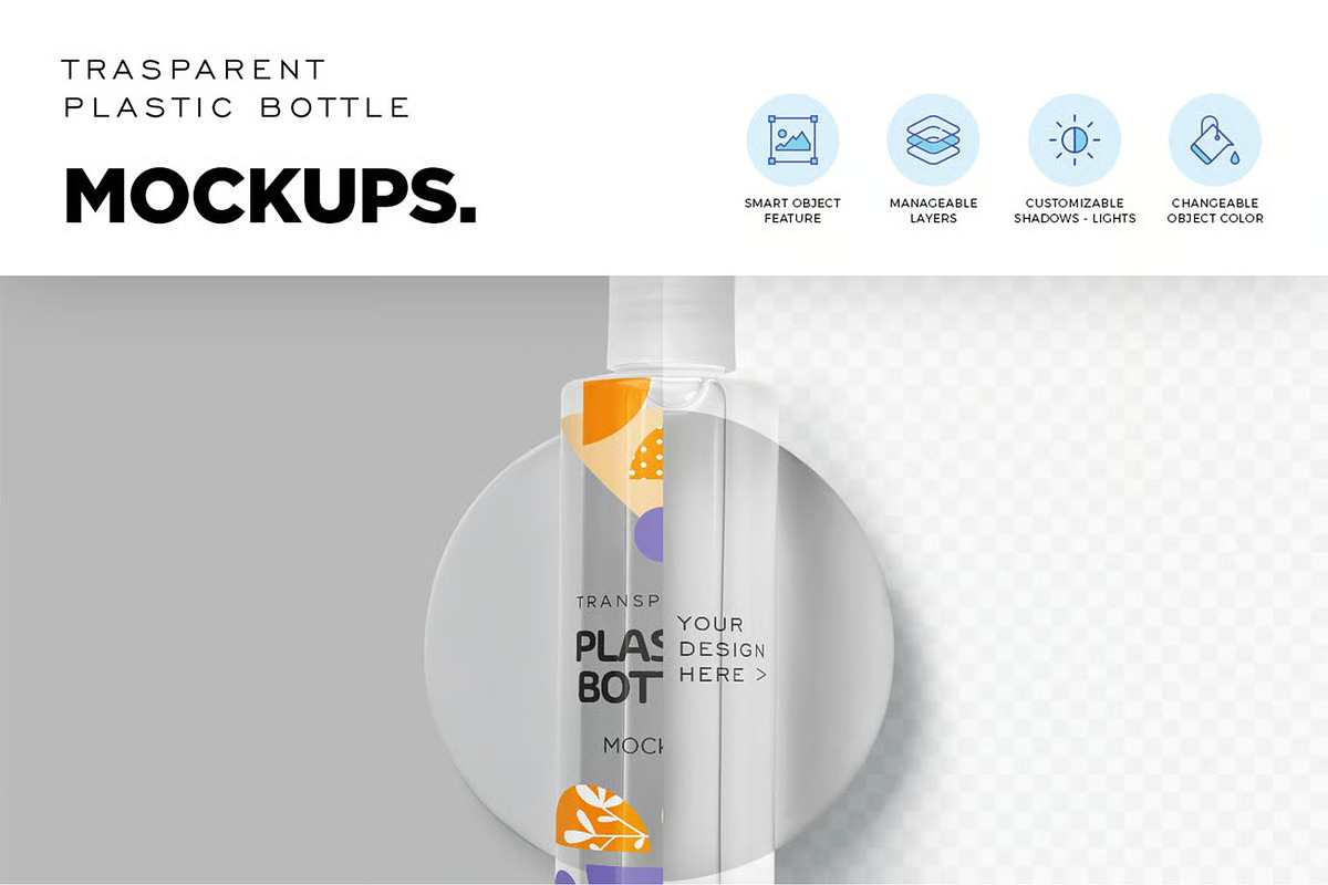Small Pet Bottle Mockups, a Product Mockup by megostudi0 (Photo 3 of 6)
