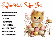 Whimsical Easter Cats Clipart, an Illustration by CreationArt (Thumbnail 2 of 7)