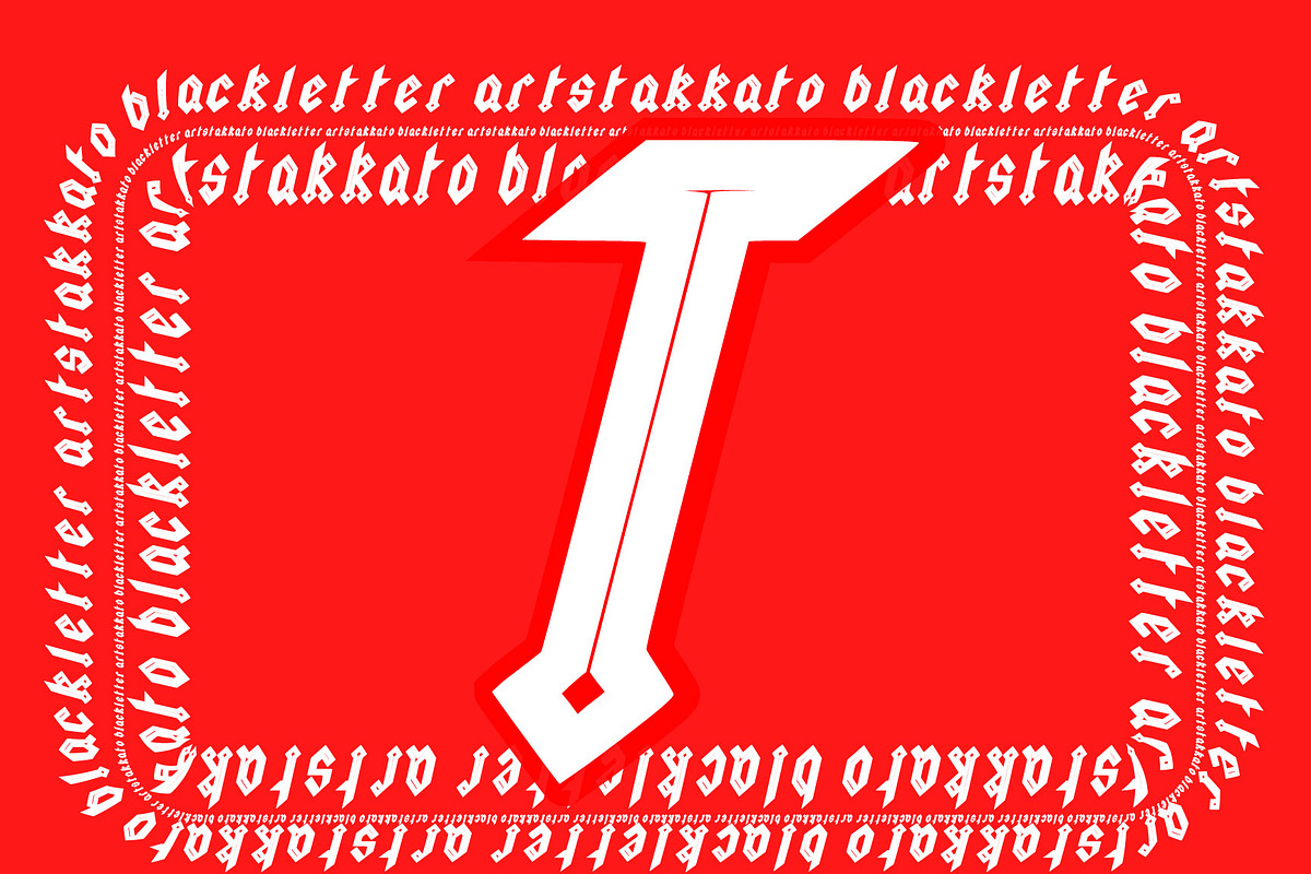 Stakkato Blackletter Font, a Blackletter Font by cromatixclassroom (Photo 1 of 4)