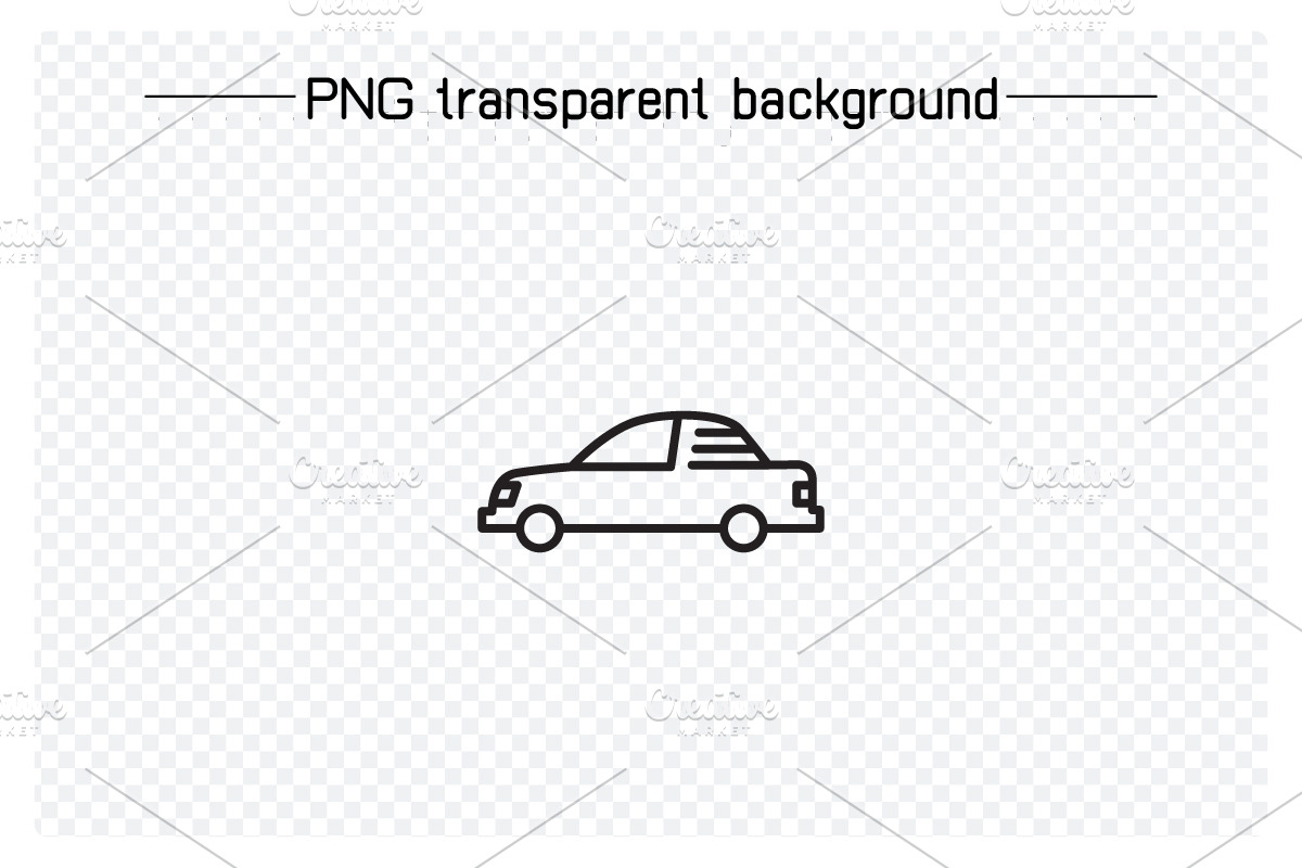 Car Icons Line Illustrations, a Transportation Illustration by Designfour (Photo 6 of 7)