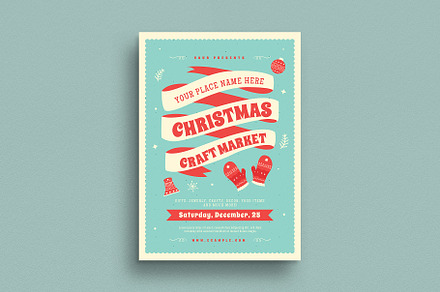 Christmas Craft Market Flyer, a Flyer Template by Guuver