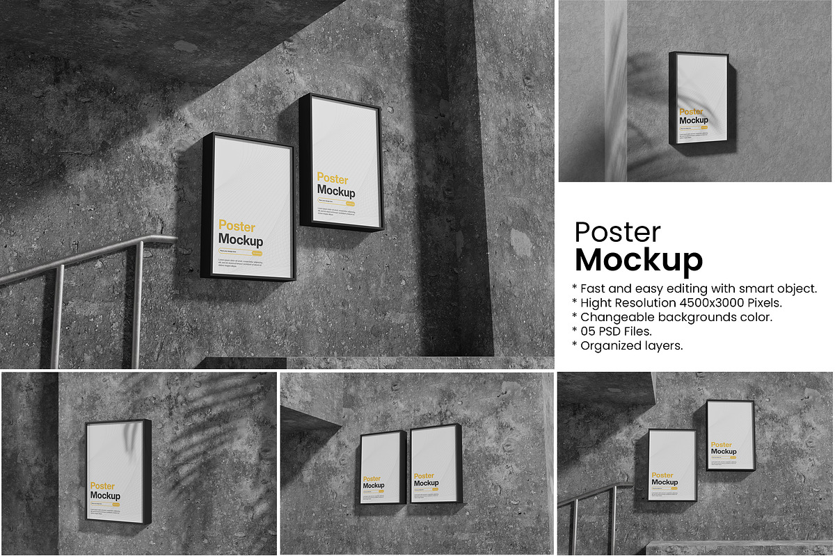 Poster Mockup, a Product Mockup by Indah (Photo 1 of 6)