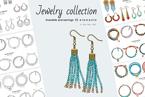 Collection Of Earrings And Bracelets