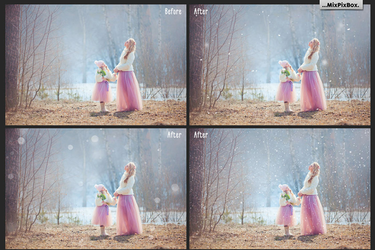 Natural Snow Overlays, a Layer Style Add-On by MixPixBox (Photo 3 of 9)