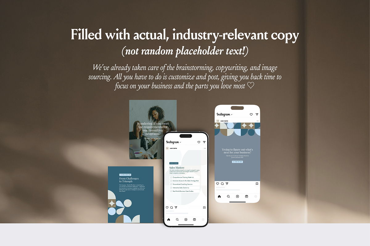 Blue Business Instagram Templates, a Social Media Template by CanvaTemplateClubCo (Photo 6 of 9)