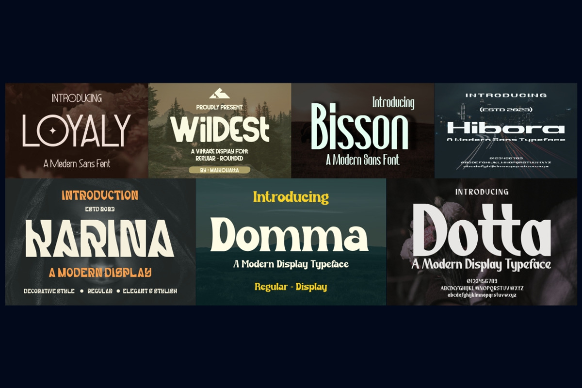 Modern Font Bundle, a Sans Serif Font by MaikoHatta