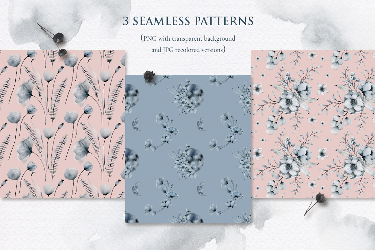 Misty mountains - watercolor clipart, a Decorative Illustration by long summer (Photo 9 of 10)