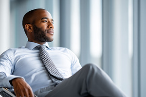 Confident black businessman, a Business Photo by MistyDay