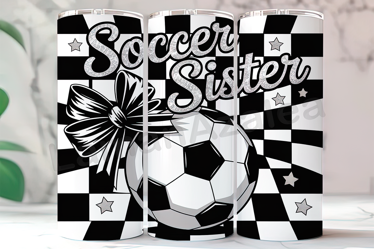 Retro Soccer Sister 20oz Tumbler, an Arts & Entertainment Photo by LamanAzalea (Photo 1 of 2)