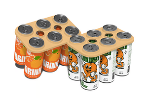Drink Can 4-Pack Holder Mockup, a Packaging Mockup by graphicsauce