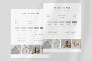 Minimal Brand Board Template Canva