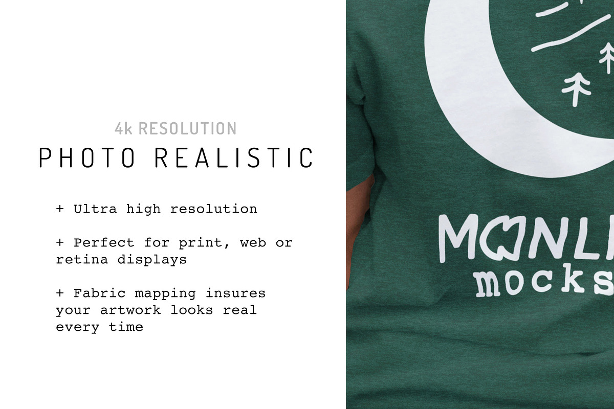 Women's Bella Canvas 3001 Back, a Shirt Mockup by Moonlit Mocks (Photo 3 of 6)