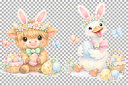 Pastel Easter Animals PNG Clipart, a Seasonal Illustration by SugarCloudStudioArt (Thumbnail 8 of 8)