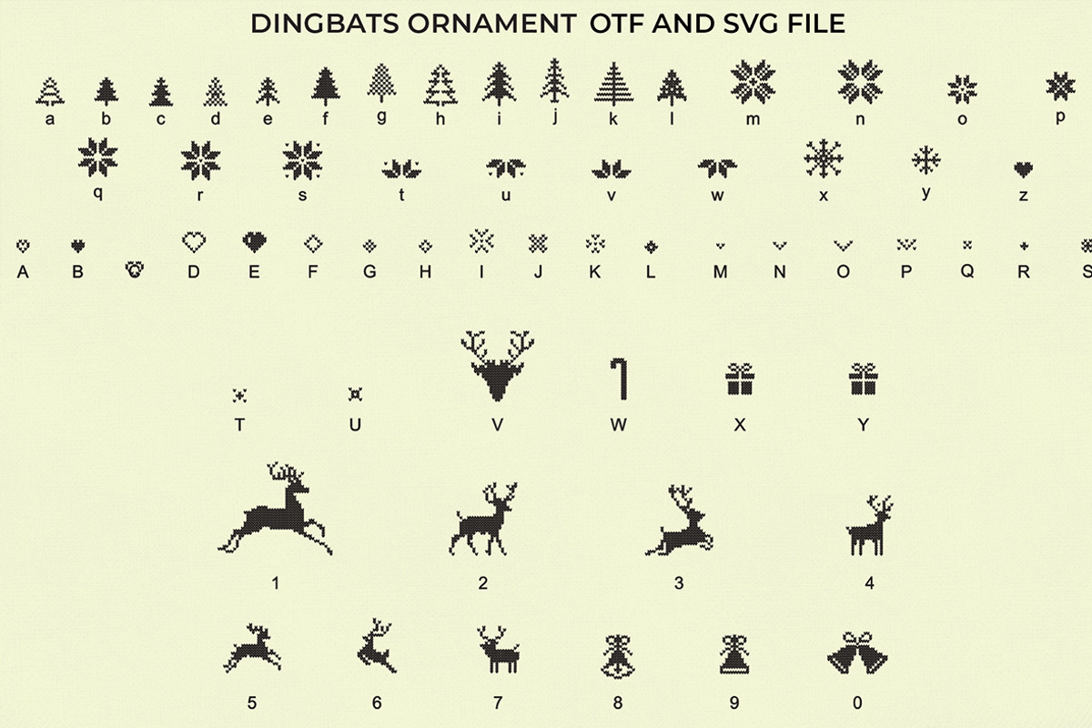 Christmas Knitted Font preview 3