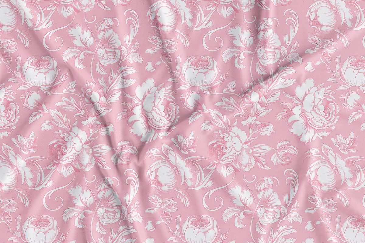 Pink Toile Print Design Patterns, a Pattern Graphic by Olya Creative (Photo 20 of 22)