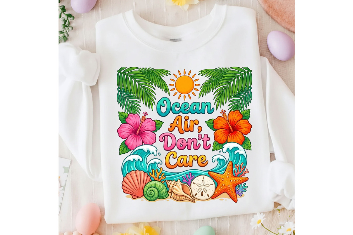 Ocean Air Don’t Care Sublimation, a Seasonal Illustration by Designking (Photo 4 of 5)