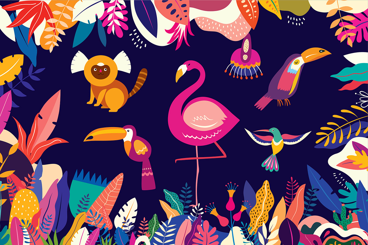 Jungle Animals cute collection, an Animal Illustration by MoleskoStudio (Photo 6 of 13)