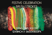 Festive Celebration Brush Stroke PNG, an Object Graphic by EdeniaArtStudio (Thumbnail 1 of 8)